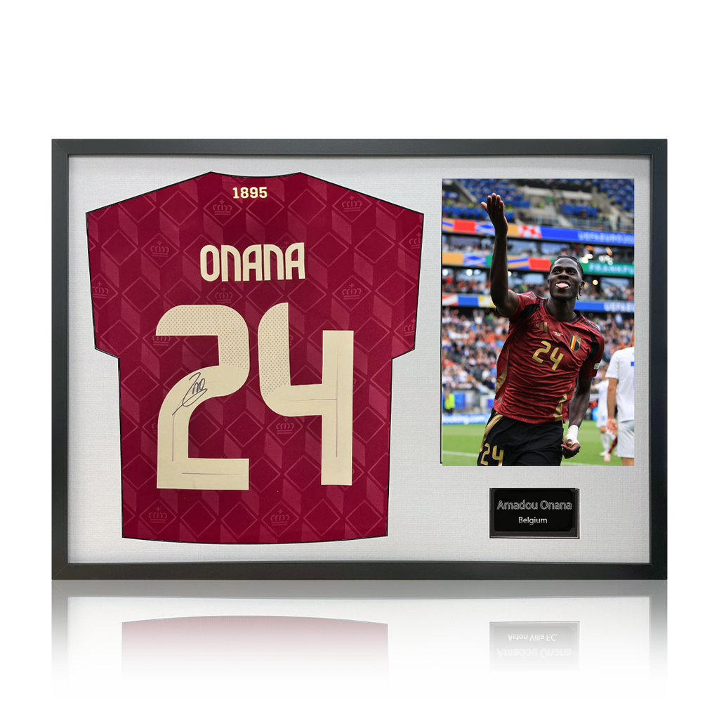 Amadou Onana Signed Belgium Shirt Classic Frame