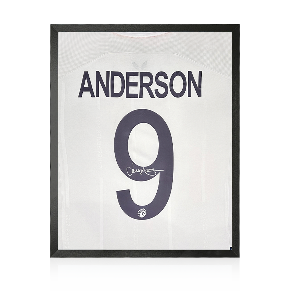 James Anderson Signed England Test Shirt Compact Frame