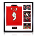 Andy Cole Signed Manchester United Shirt Elite Frame