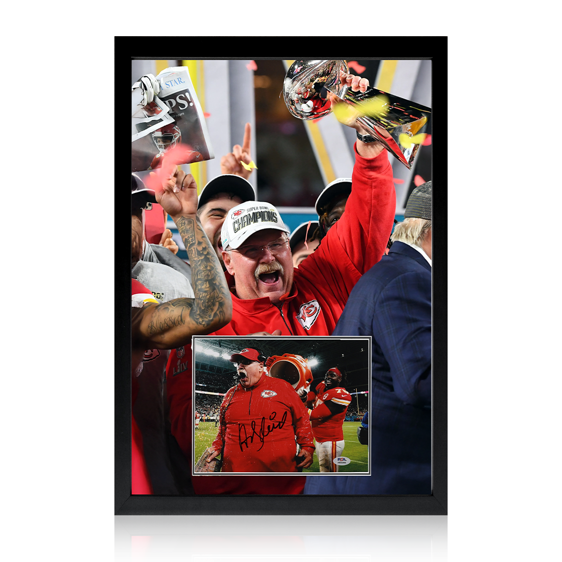 Andy Reid Signed Kansas City Chiefs Image Iconic Frame (PSA)