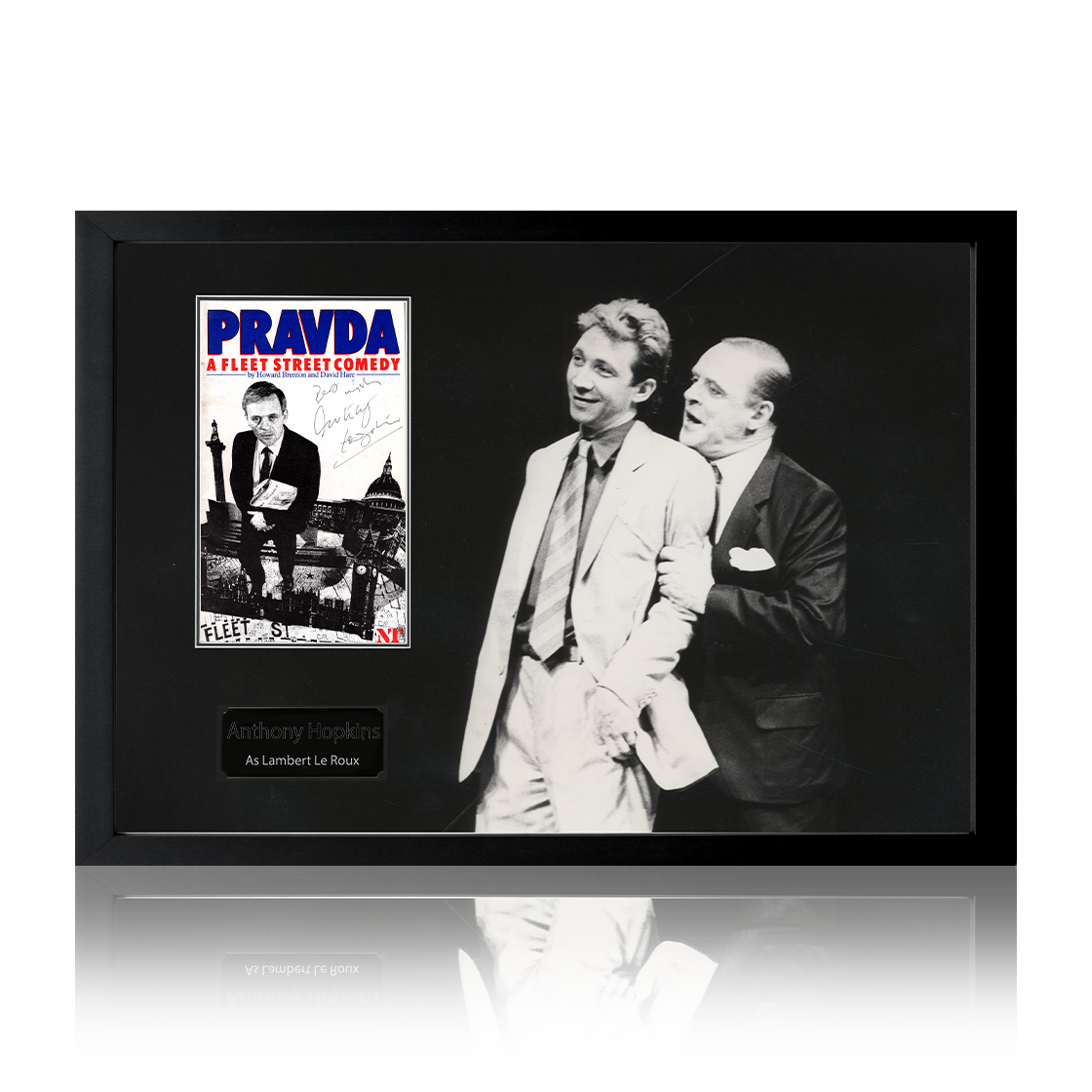 Anthony Hopkins Signed Pravda Brochure Iconic Frame (AFTAL Authentication)