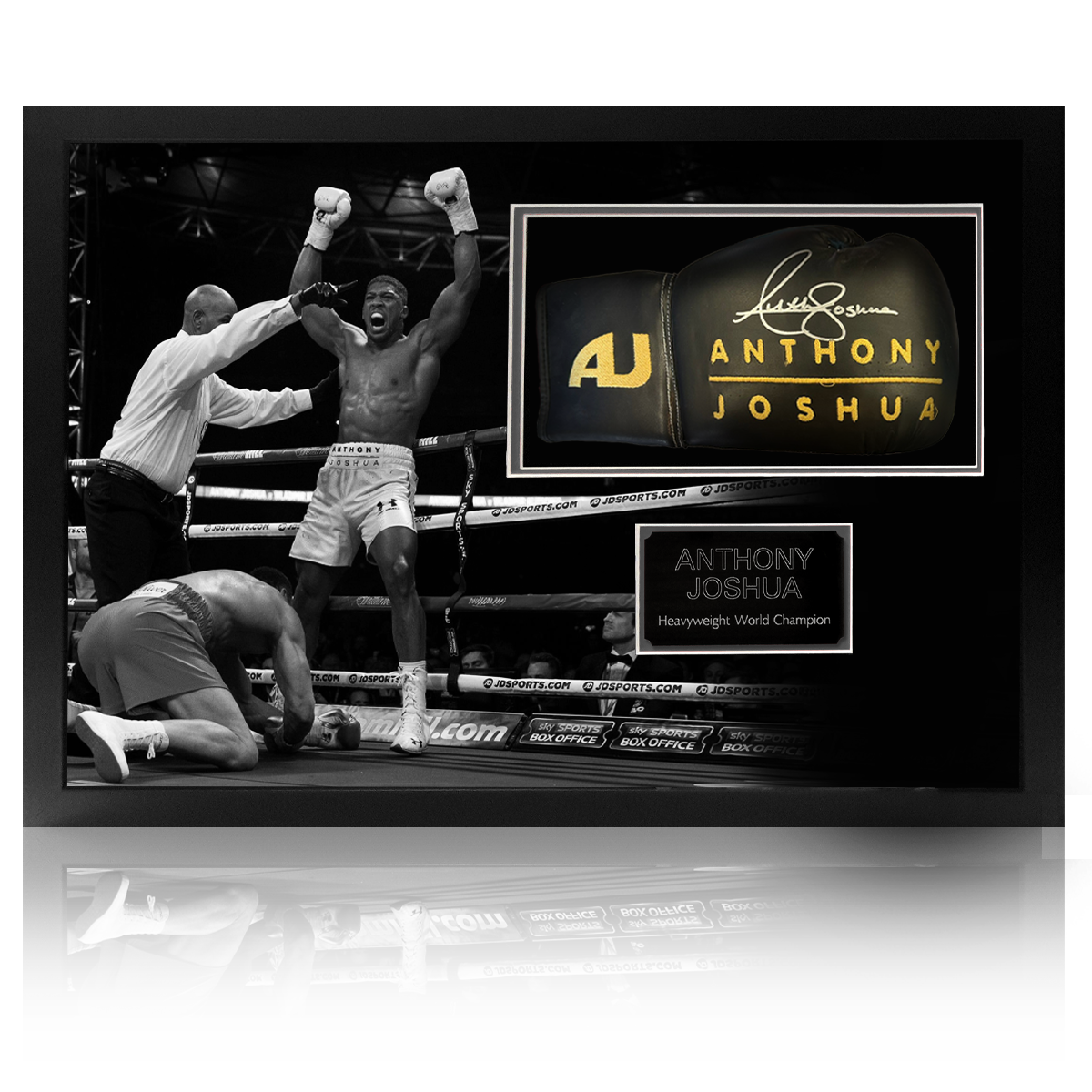Anthony Joshua "AJ" v Wladimir Klitschko Signed Glove Iconic Frame