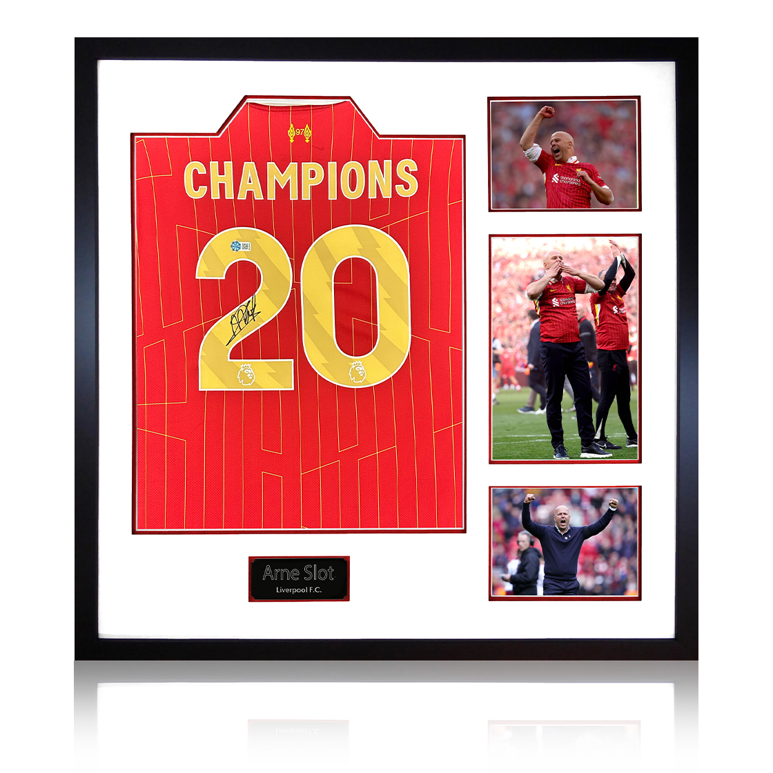 Arne Slot Signed Liverpool Shirt Elite Frame (AFTAL Authentication)