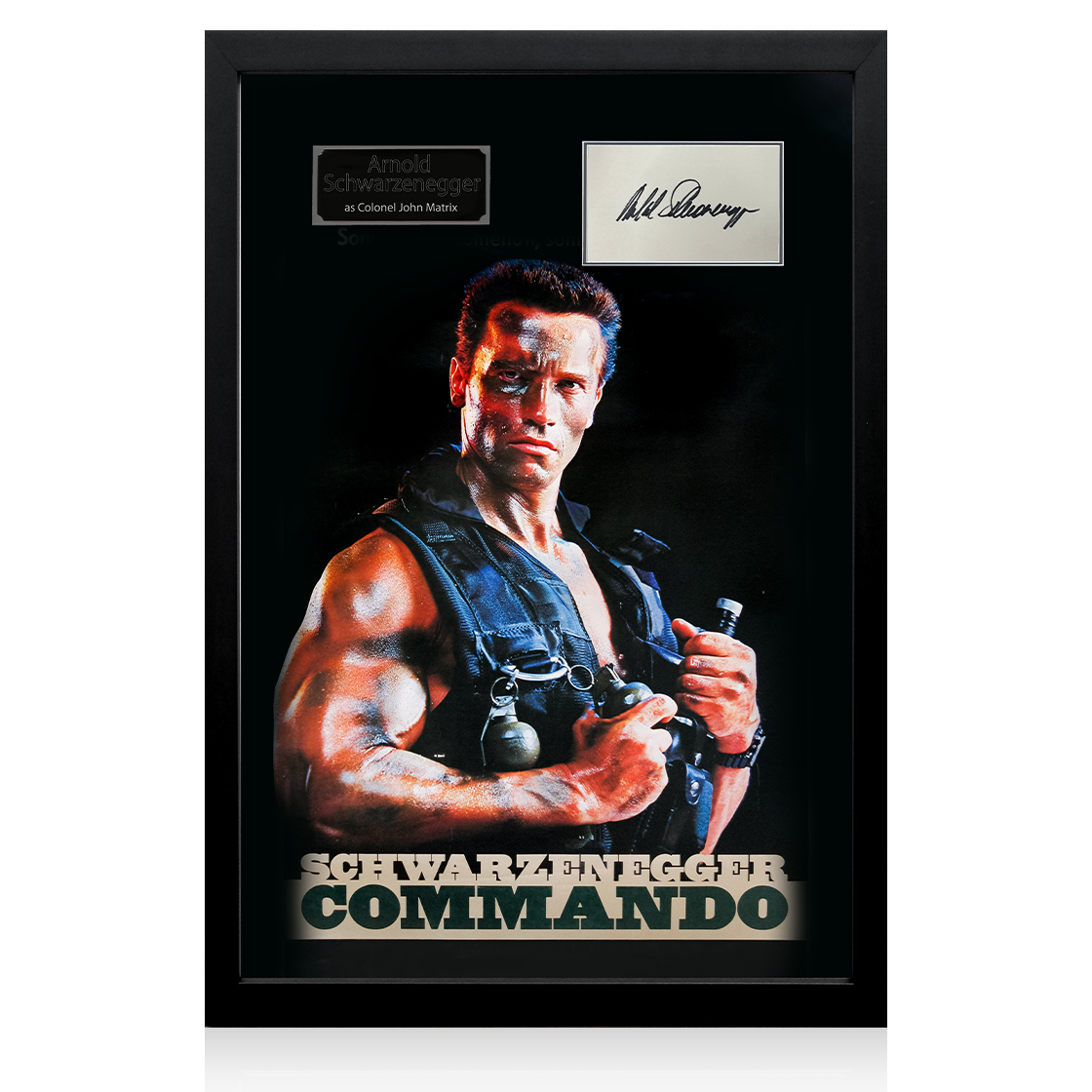 Arnold Schwarzenegger Signed Commando Iconic Frame