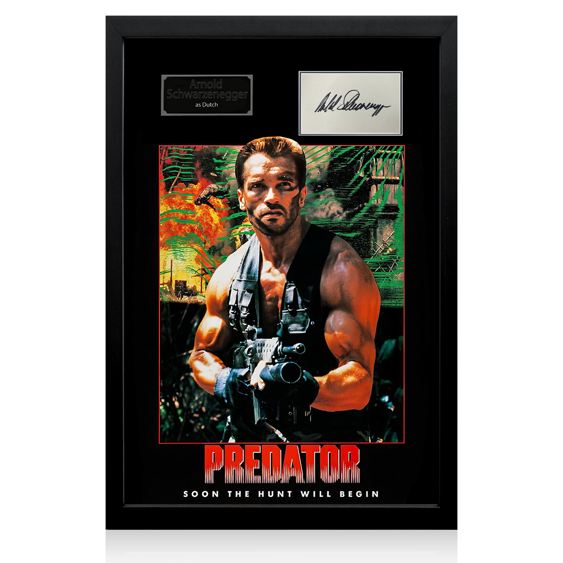Arnold Schwarzenegger Signed Predator Iconic Frame