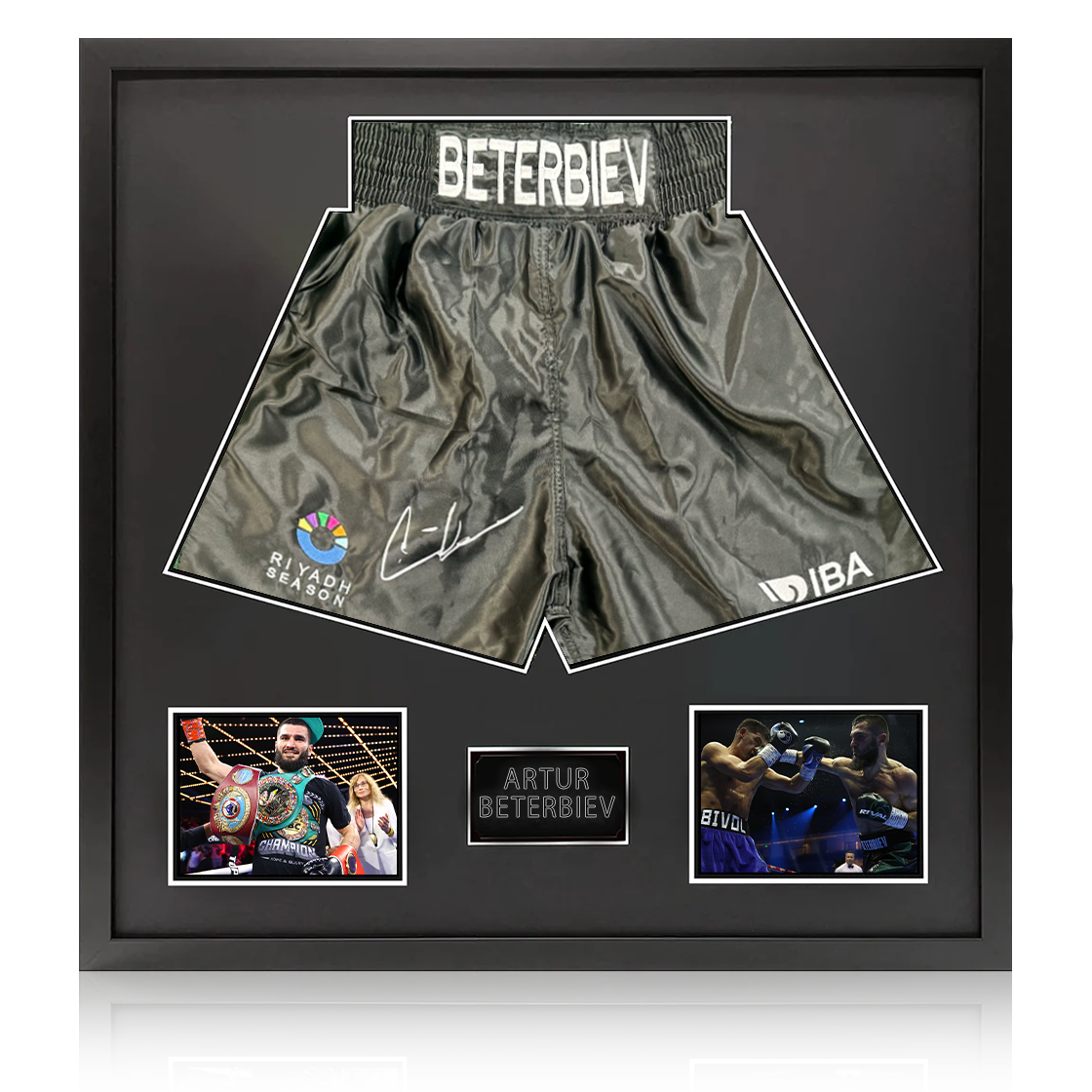 Arthur Beterbiev Signed Shorts Elite Frame