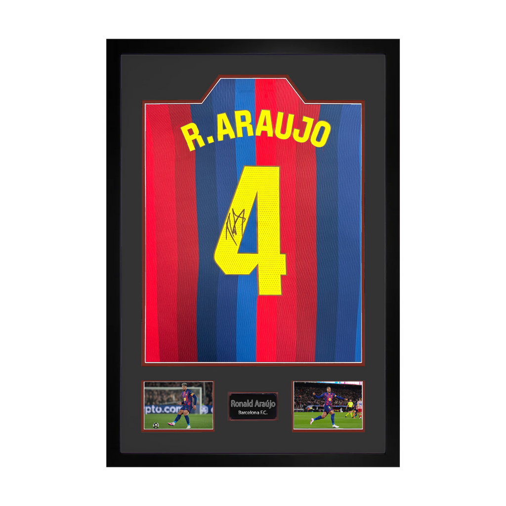Ronald Araújo Signed Barcelona Shirt Premium Frame
