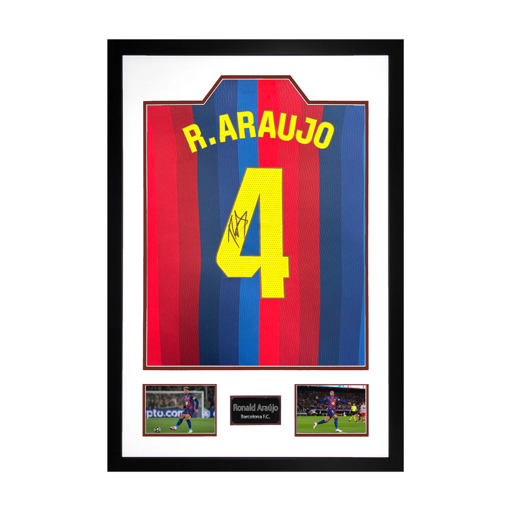 Ronald Araújo Signed Barcelona Shirt Premium Frame