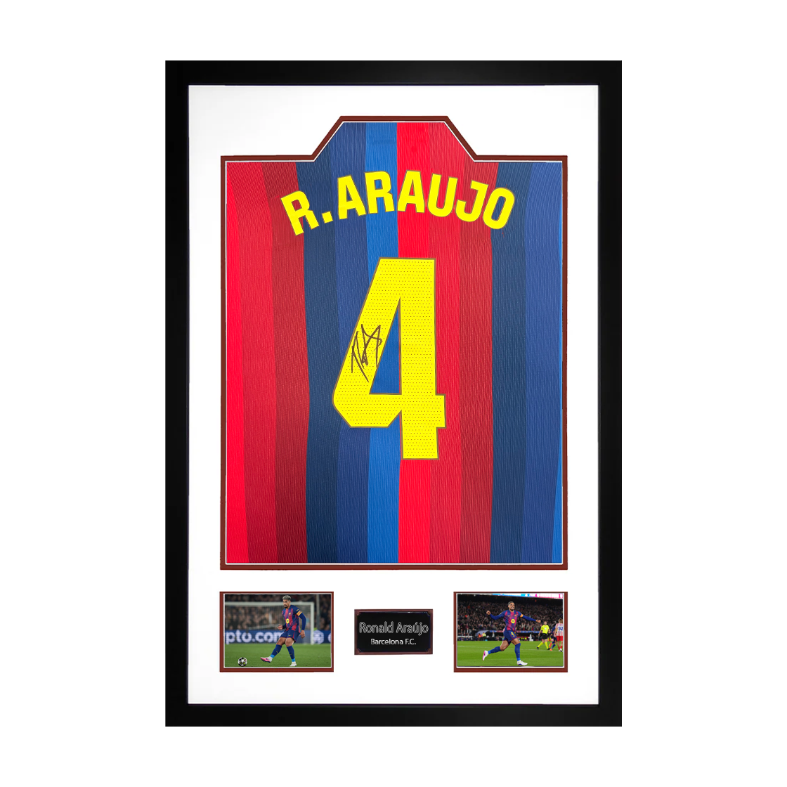 Ronald Araújo Signed Barcelona Shirt Premium Frame