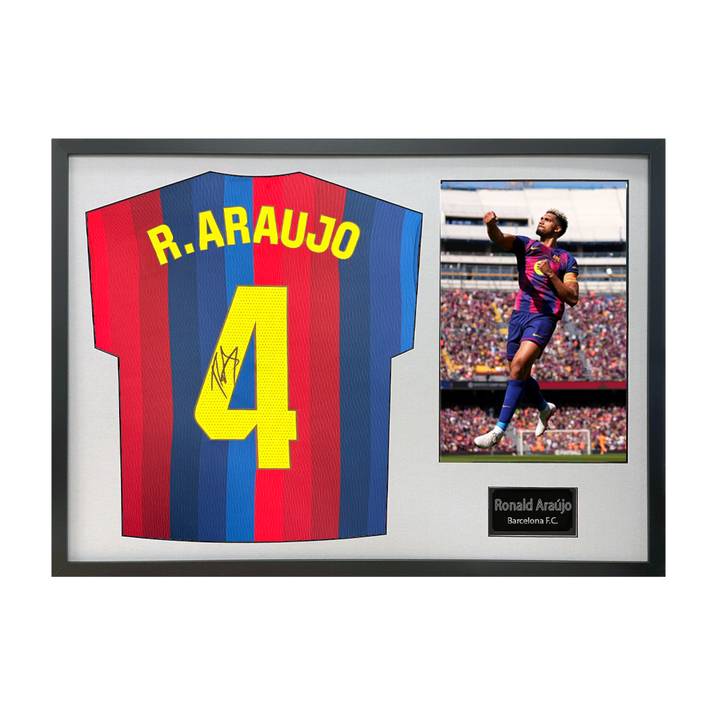 Ronald Araújo Signed Barcelona Shirt Classic Frame