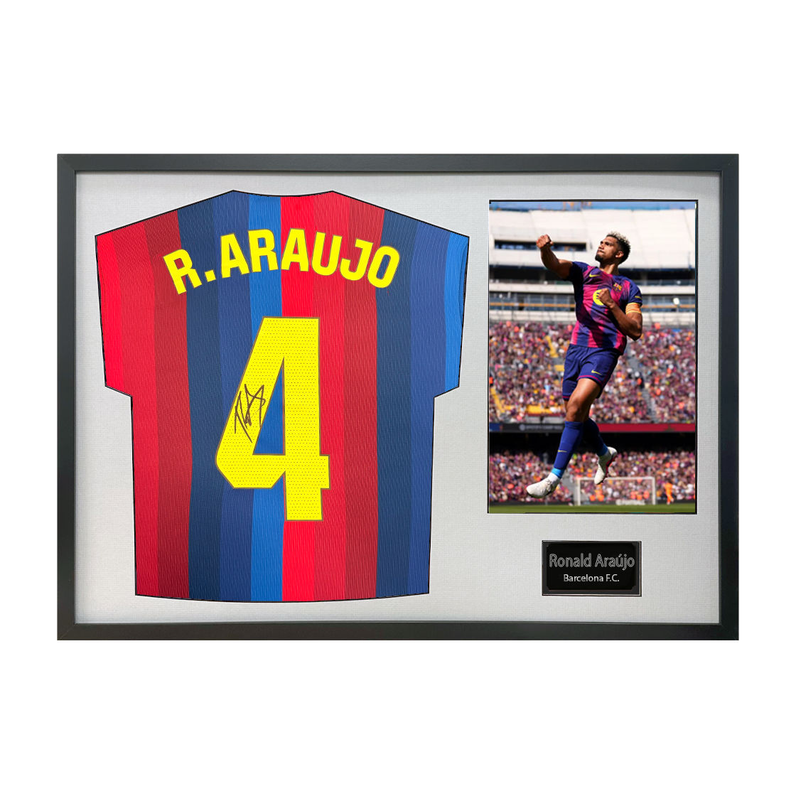 Ronald Araújo Signed Barcelona Shirt Classic Frame