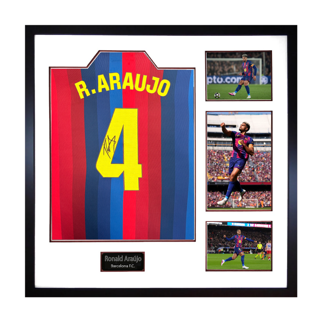 Ronald Araújo Signed Barcelona Shirt Elite Frame