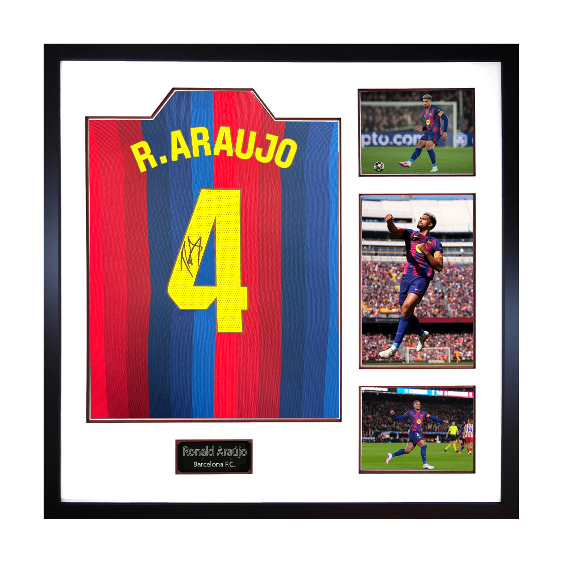 Ronald Araújo Signed Barcelona Shirt Elite Frame