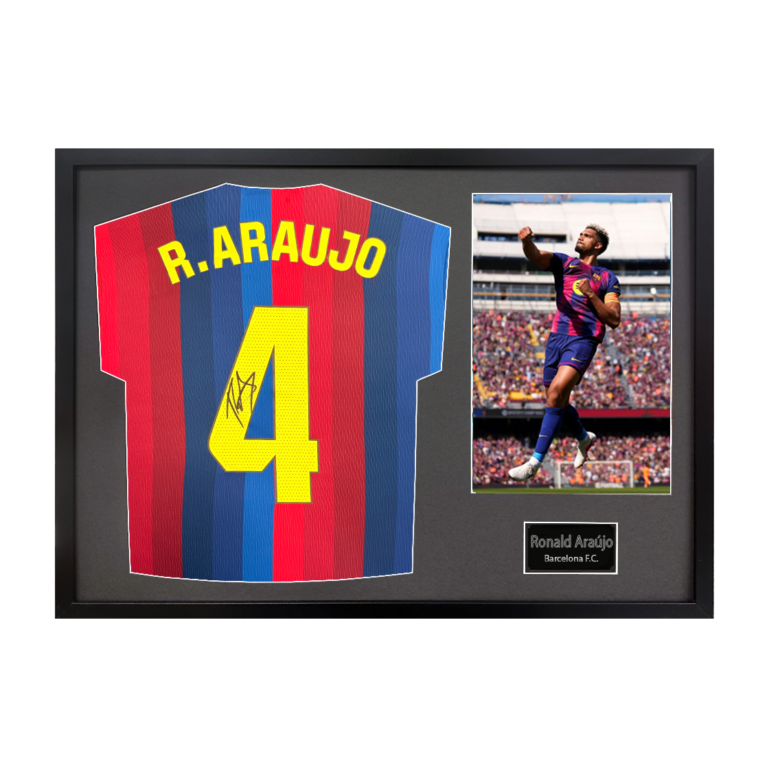 Ronald Araújo Signed Barcelona Shirt Classic Frame