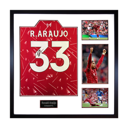 Ronald Araújo Signed Liverpool Shirt Elite Frame