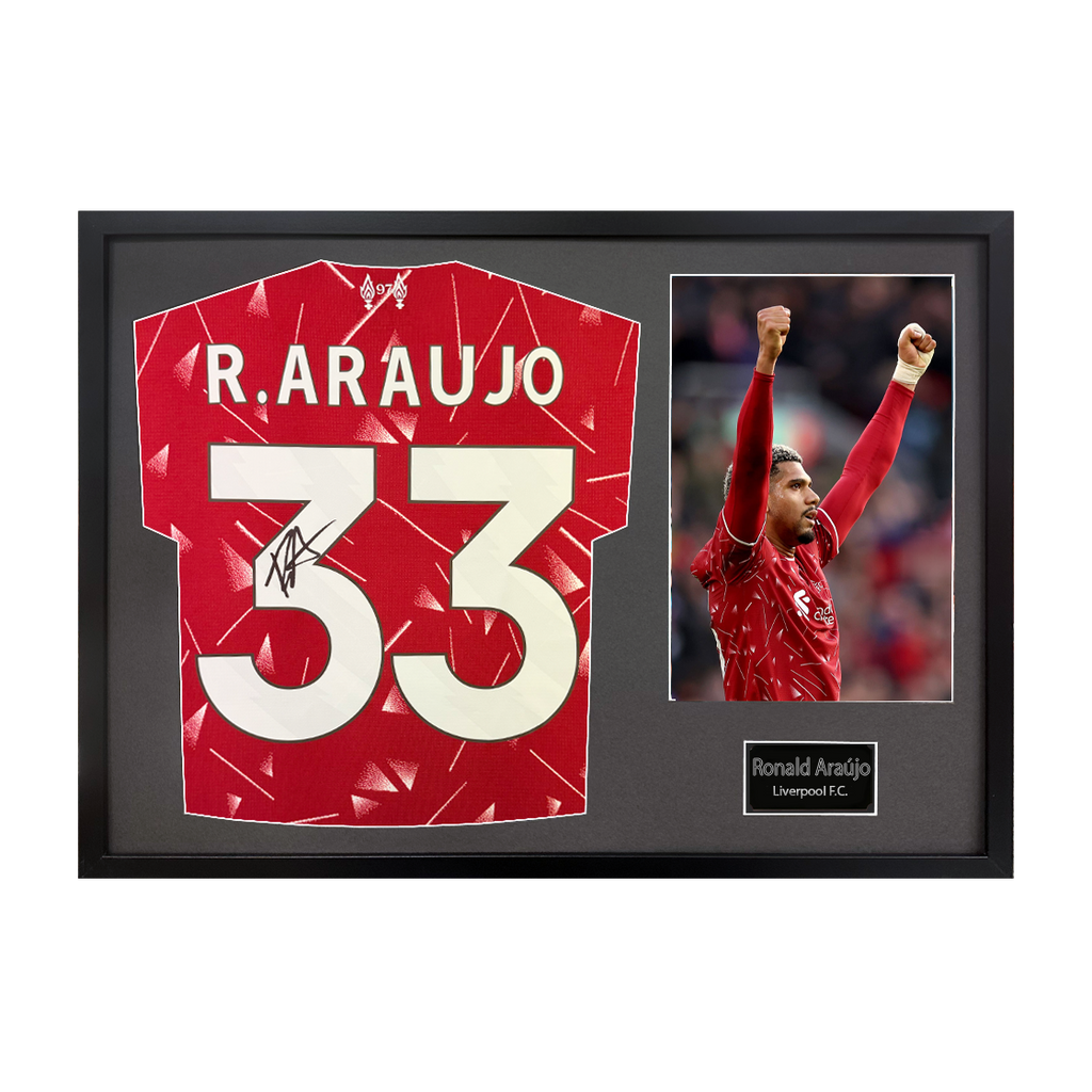 Ronald Araújo Signed Liverpool Shirt Classic Frame