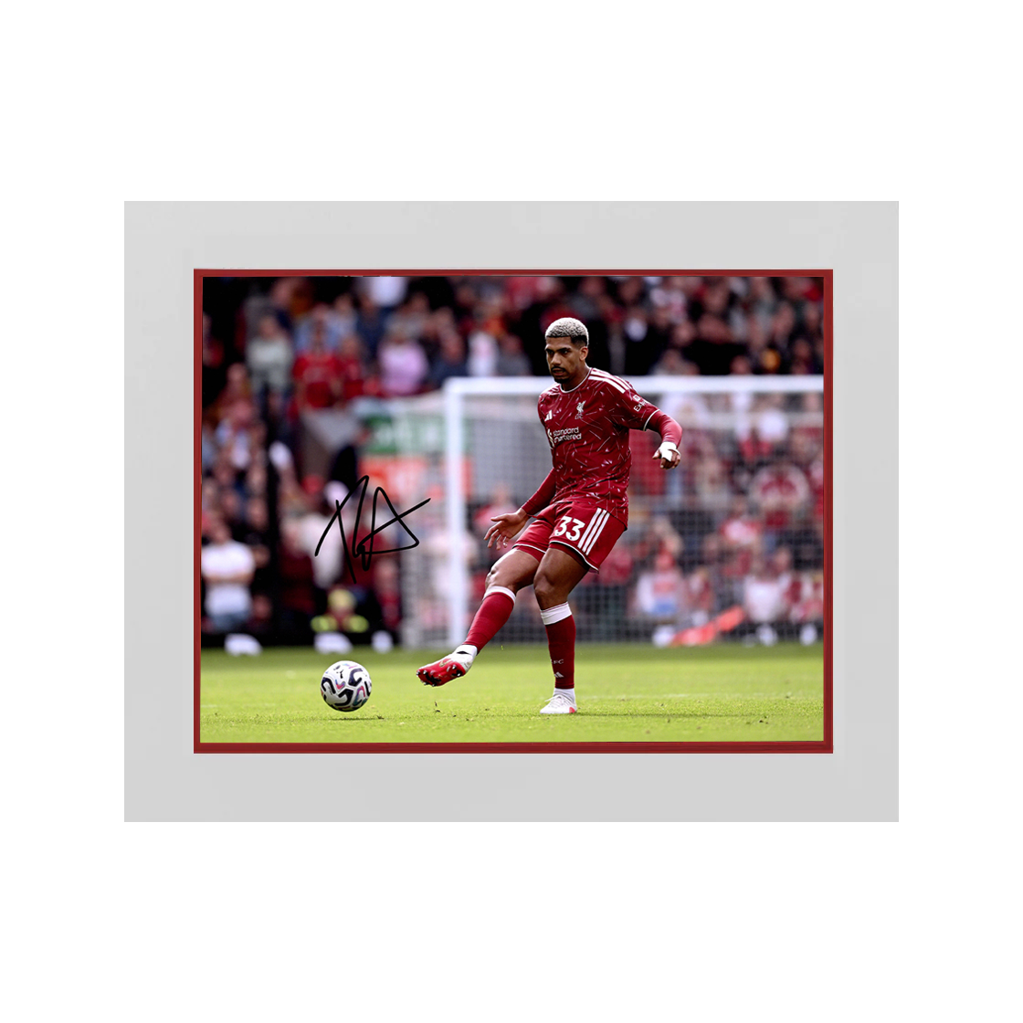 Ronald Araújo Signed Liverpool Image Deluxe Mount