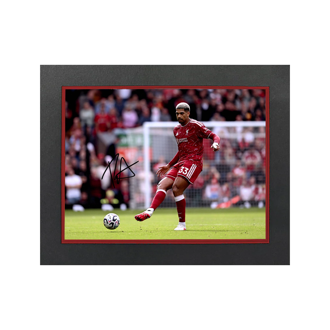 Ronald Araújo Signed Liverpool Image Deluxe Mount