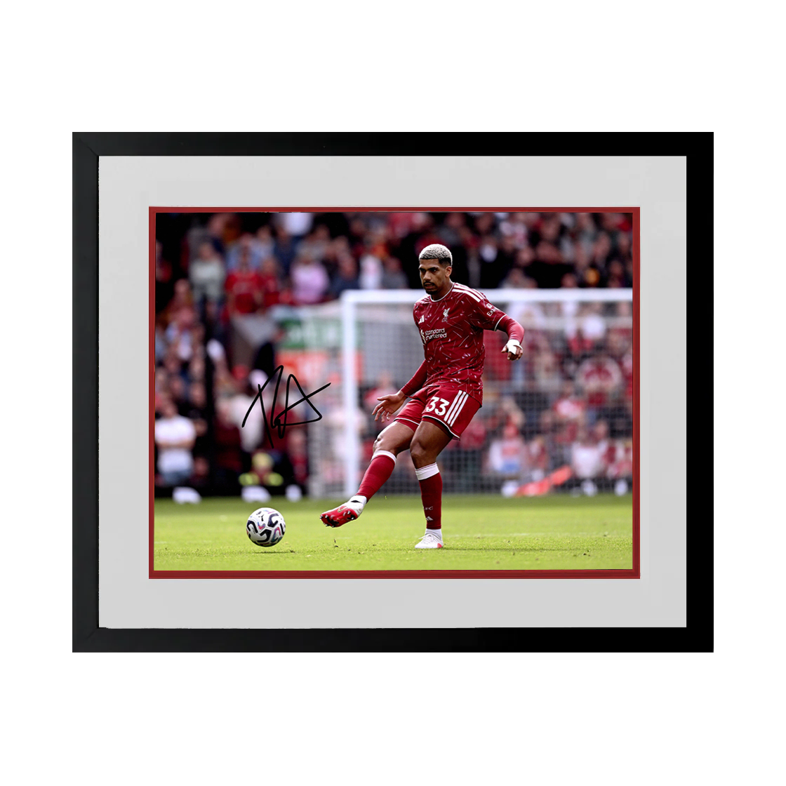 Ronald Araújo Signed Liverpool Image Deluxe Mount Frame