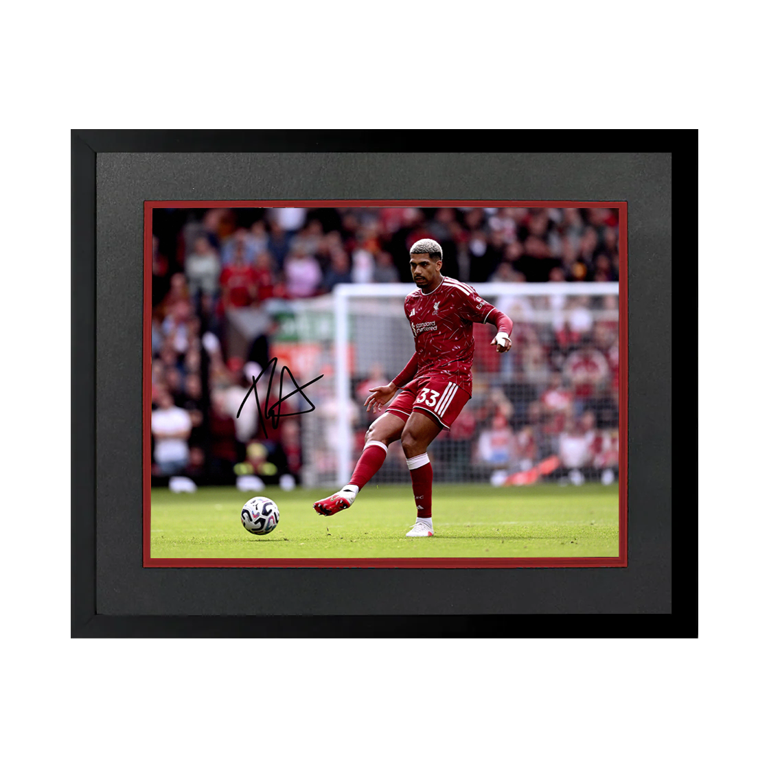 Ronald Araújo Signed Liverpool Image Deluxe Mount Frame