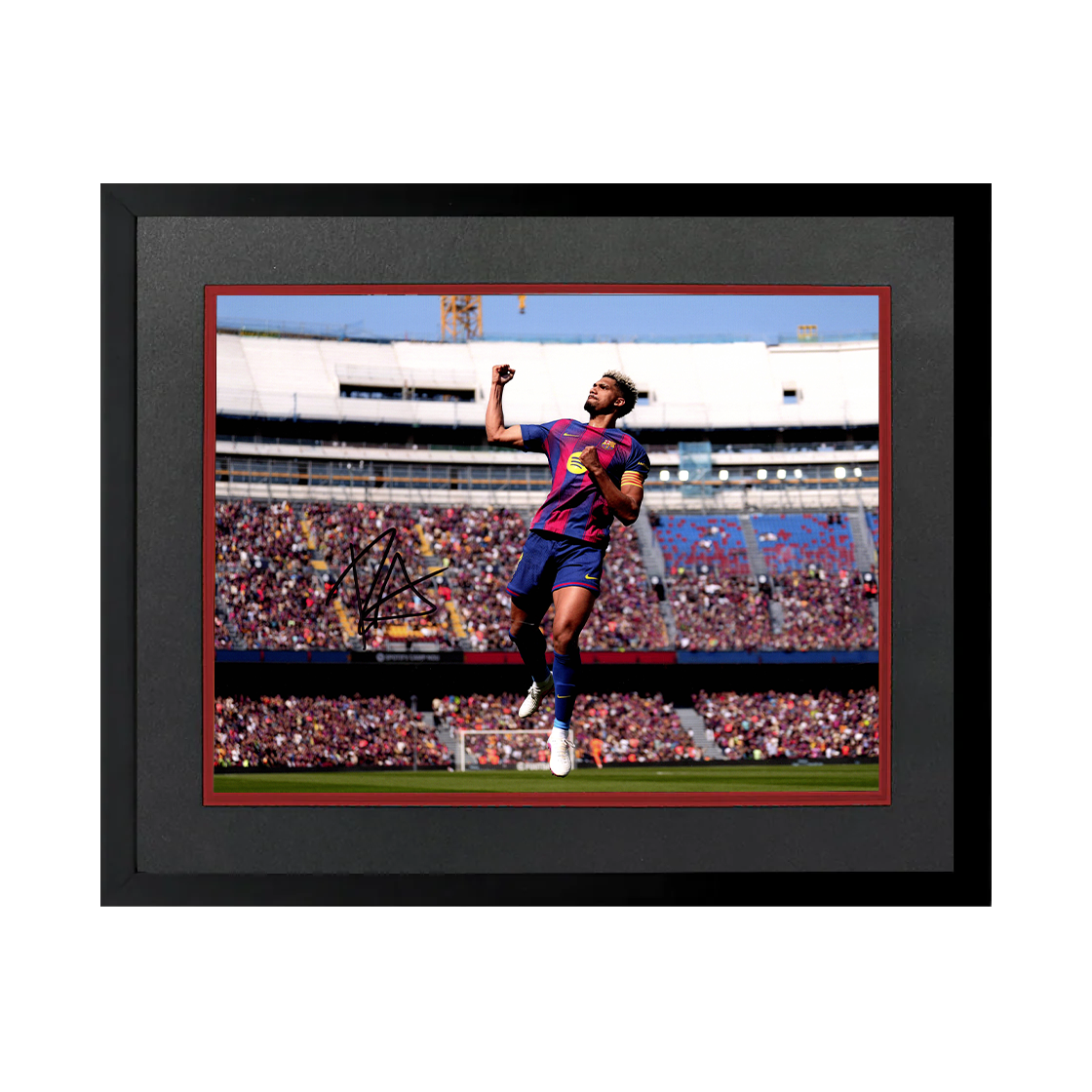 Ronald Araújo Signed Barcelona Image Deluxe Mount Frame