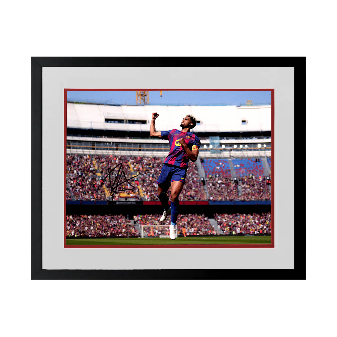 Ronald Araújo Signed Barcelona Image Deluxe Mount Frame