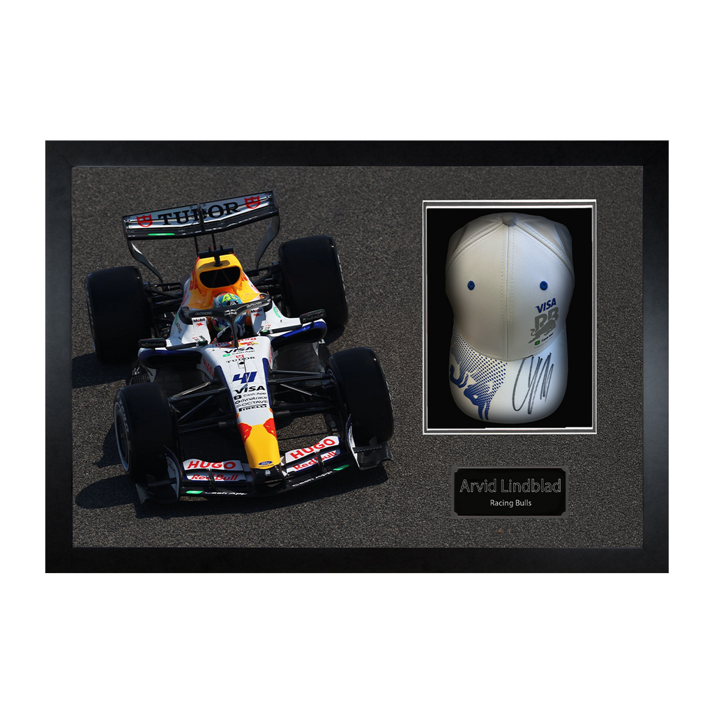 Arvid Linblad Signed Red Bull F1 Cap Iconic Frame (ACG Cert)