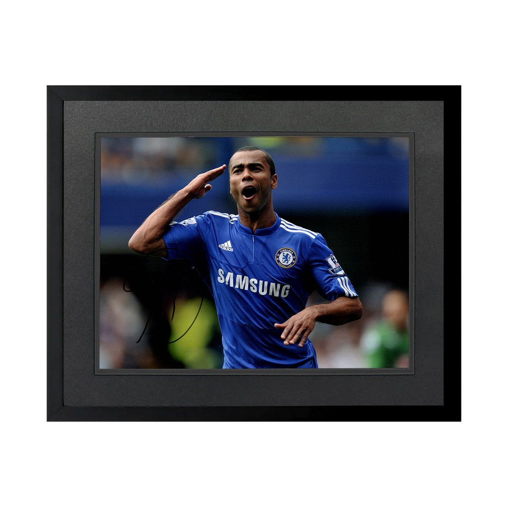 Ashley Cole Signed Chelsea 16x12 Image Deluxe Mount Frame