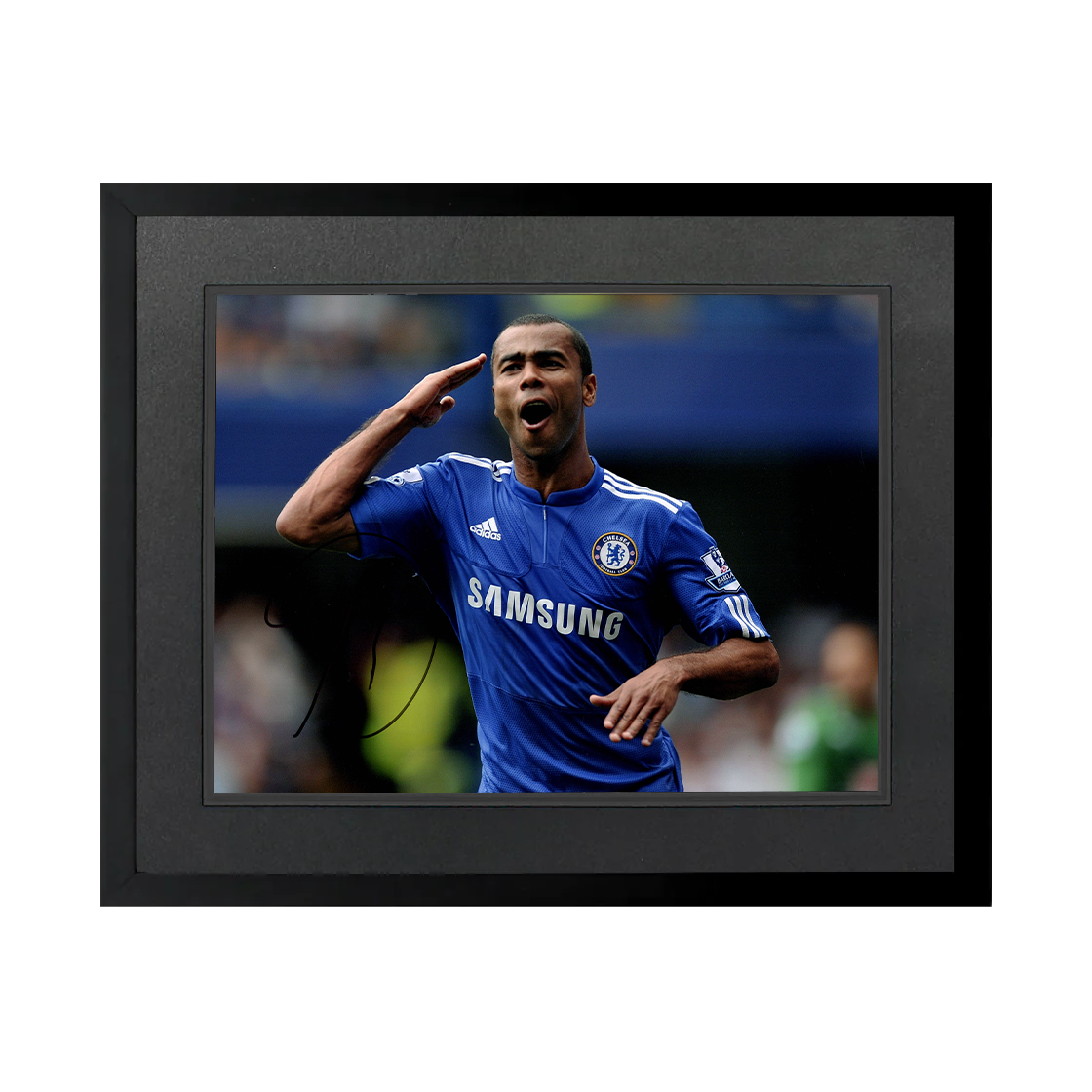 Ashley Cole Signed Chelsea 16x12 Image Deluxe Mount Frame
