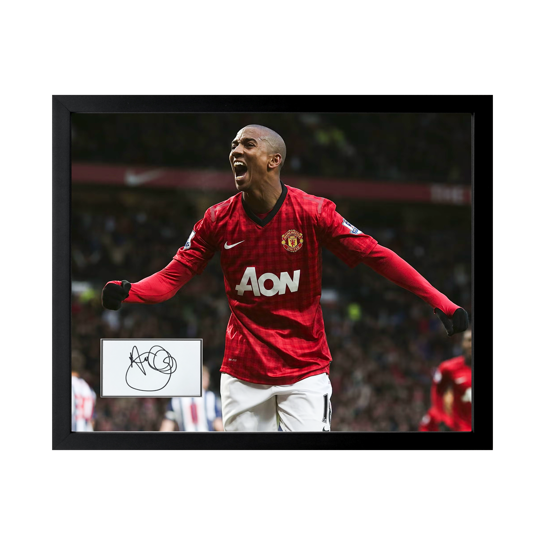 Ashley Young Signed Manchester United Cut Deluxe Mount Frame