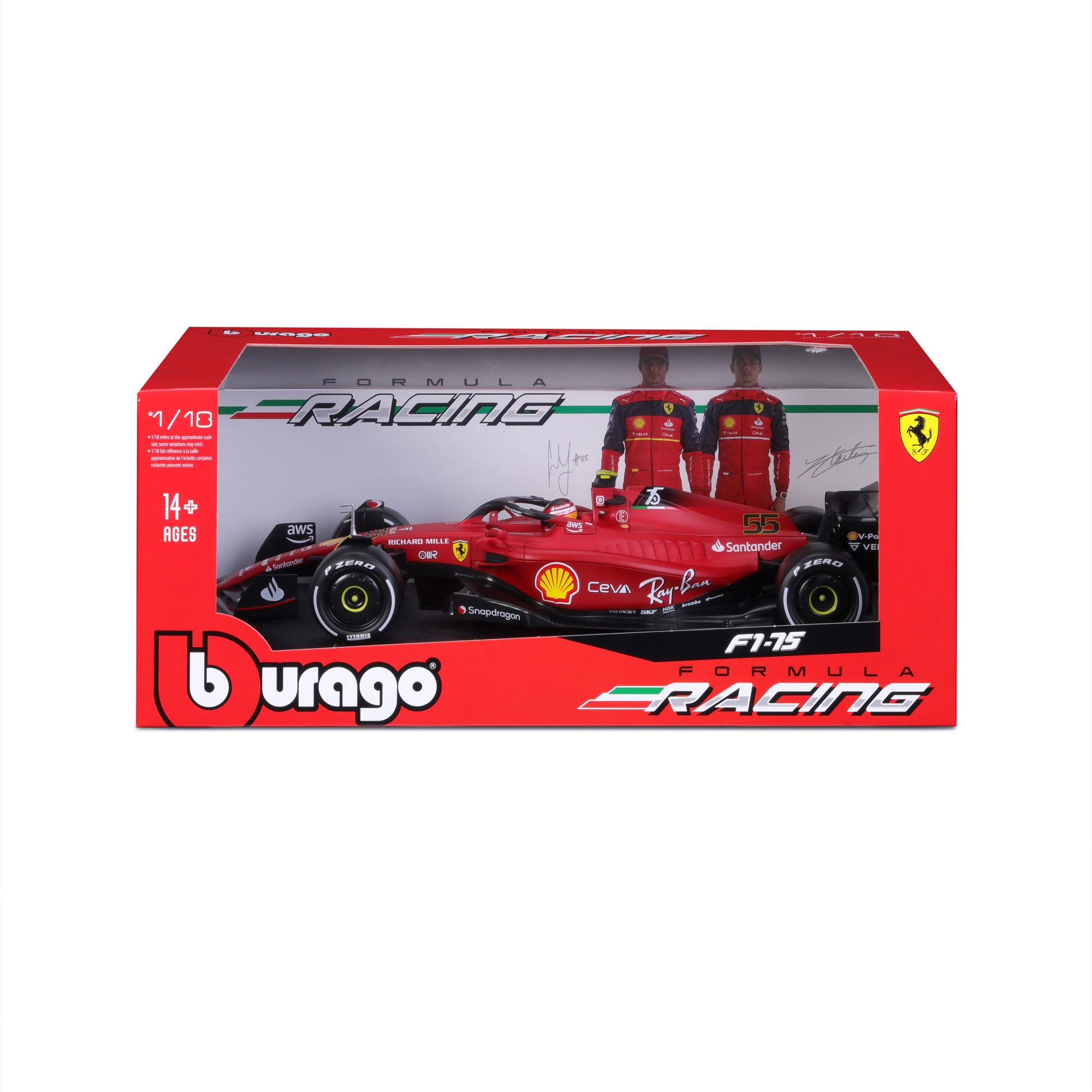 1:18 F1 2022 Ferrari F1-75 Sainz With Helmet – The Fan Cave