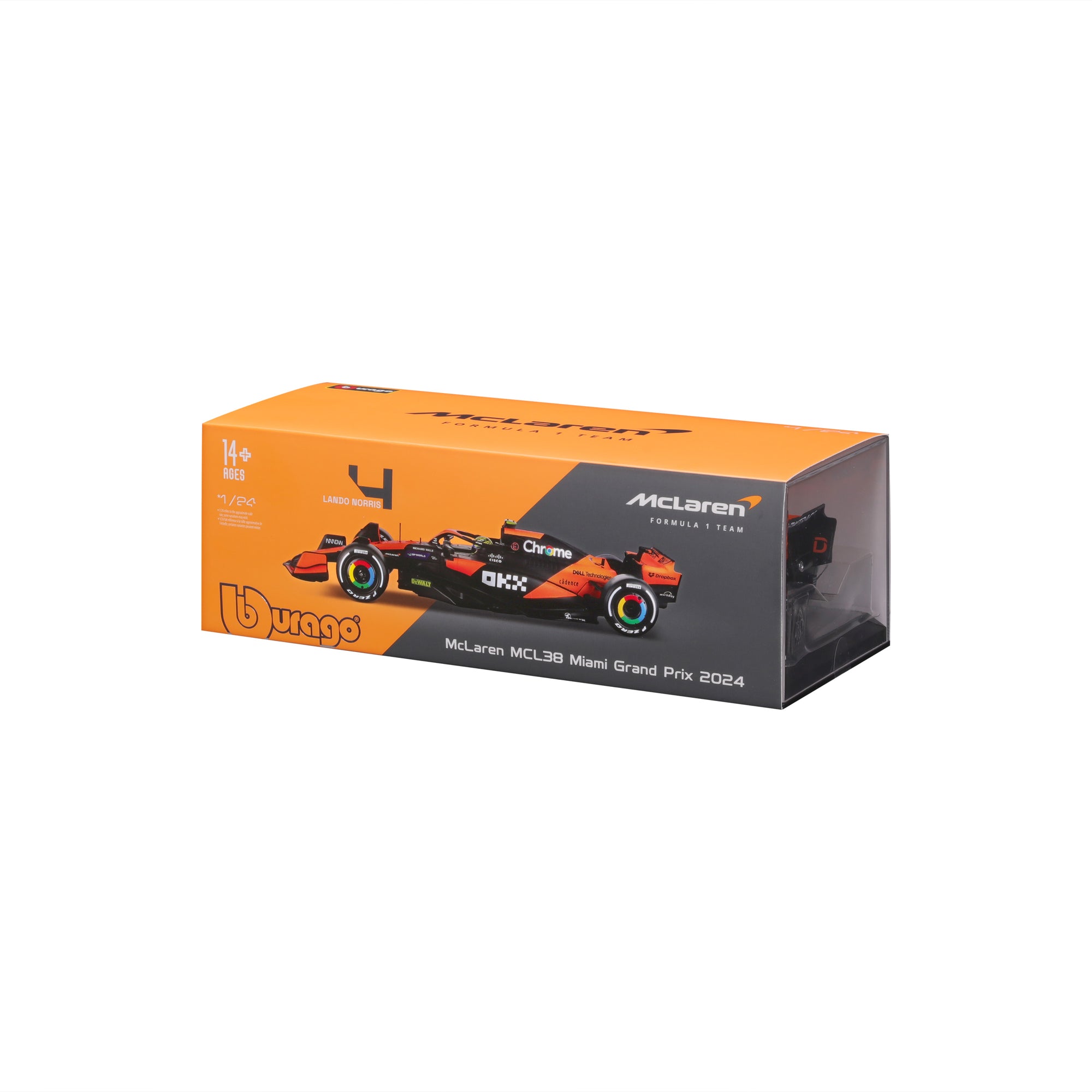 1:24 F1 McLaren MCL38 2024 With Helmet Lando Norris