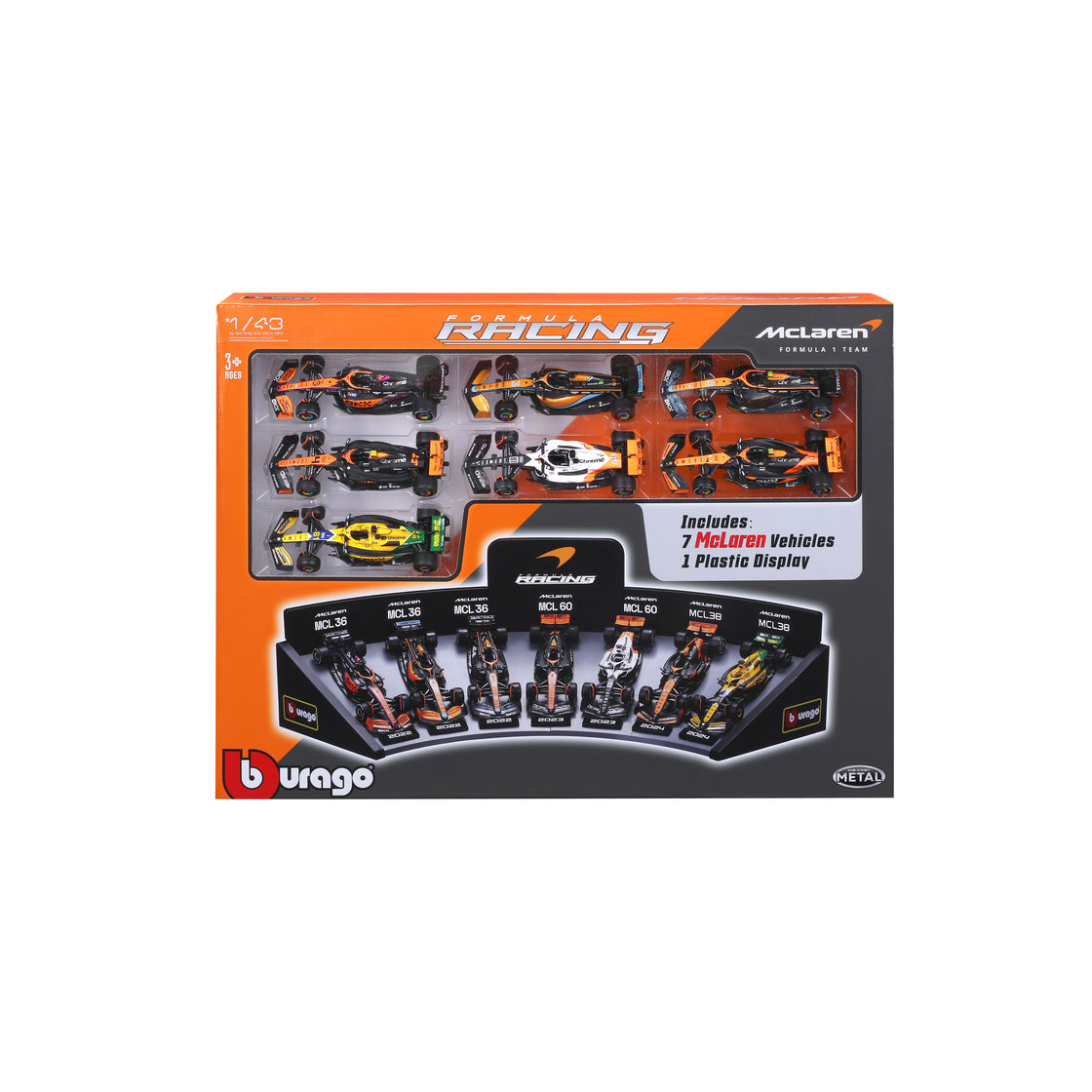 1:43 scale McLaren Deluxe Gift Set With Display Stand