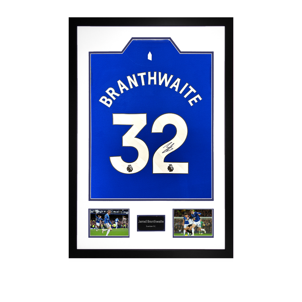 Jarrad Branthwaite Signed Everton Shirt Premium Frame #2