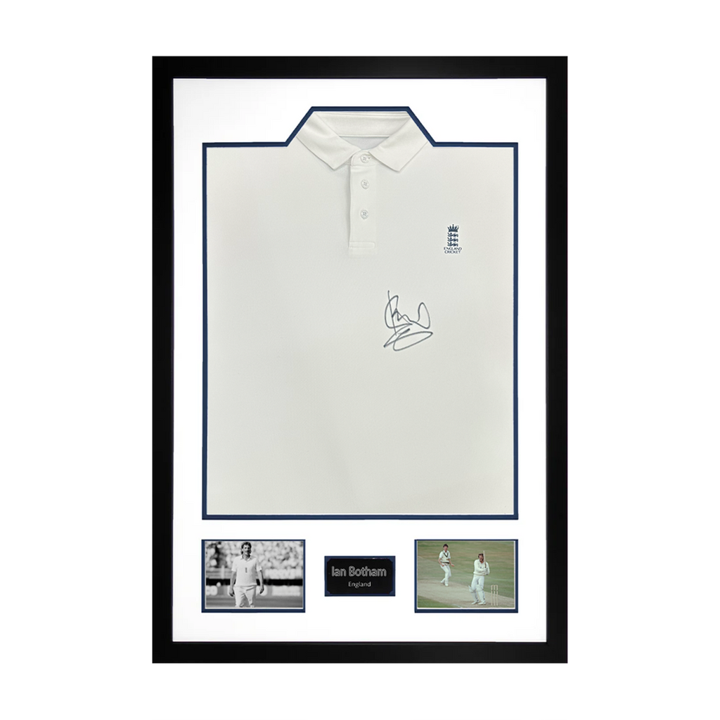 Ian Botham Signed England Shirt Premium Frame