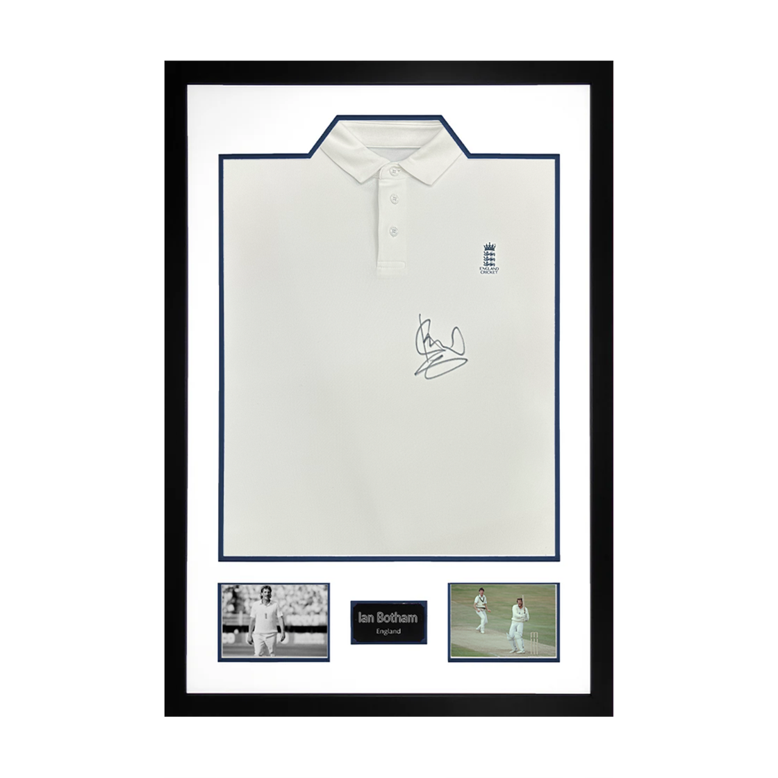Ian Botham Signed England Shirt Premium Frame