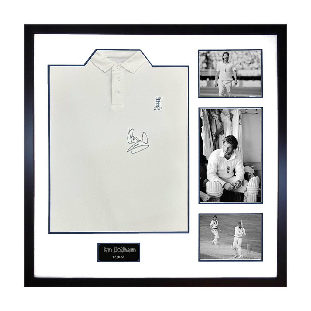 Ian Botham Signed England Shirt Elite Frame
