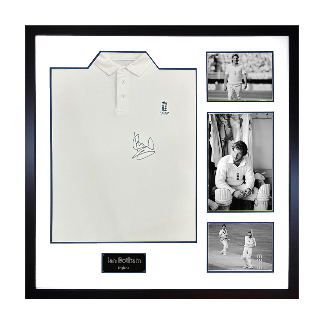 Ian Botham Signed England Shirt Elite Frame