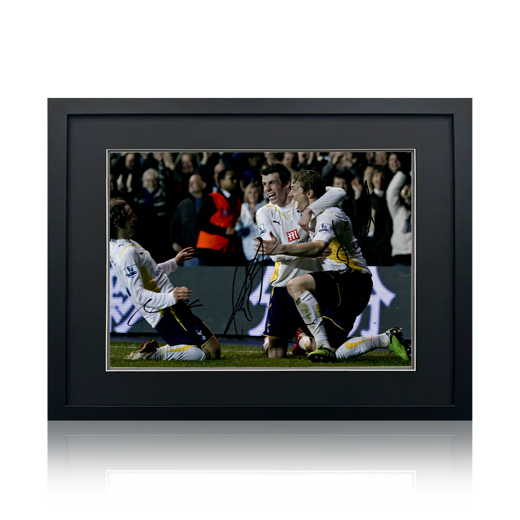 Gareth Bale, Luka Modric & Roman Pavlyuchenko Signed Tottenham Hotspur Image Compact Frame