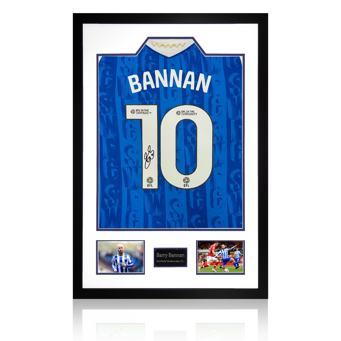 Barry Bannan Signed Sheffield Wednesday 25/26 Shirt Premium Frame