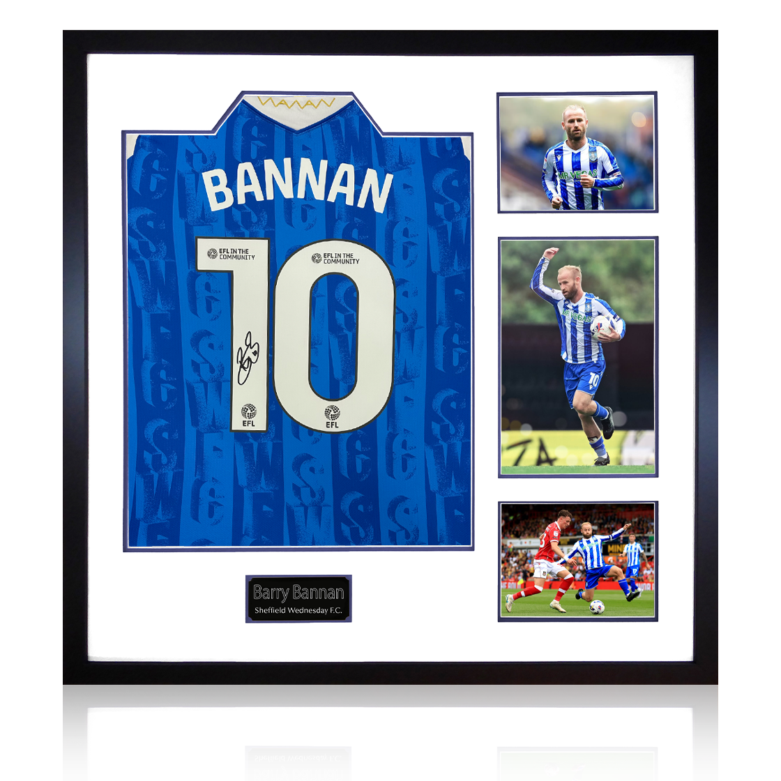Barry Bannan Signed Sheffield Wednesday 25/26 Shirt Elite Frame