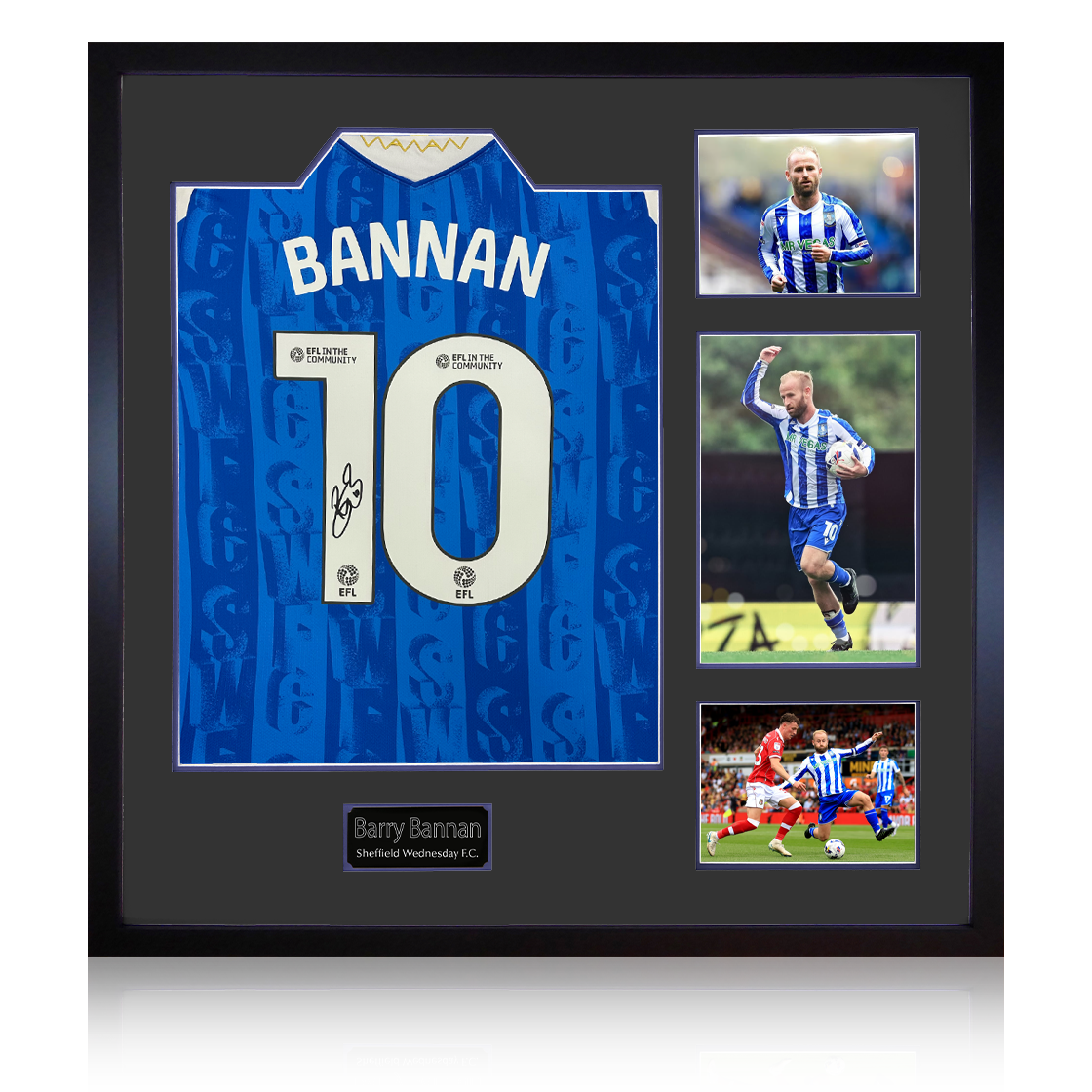 Barry Bannan Signed Sheffield Wednesday 25/26 Shirt Elite Frame