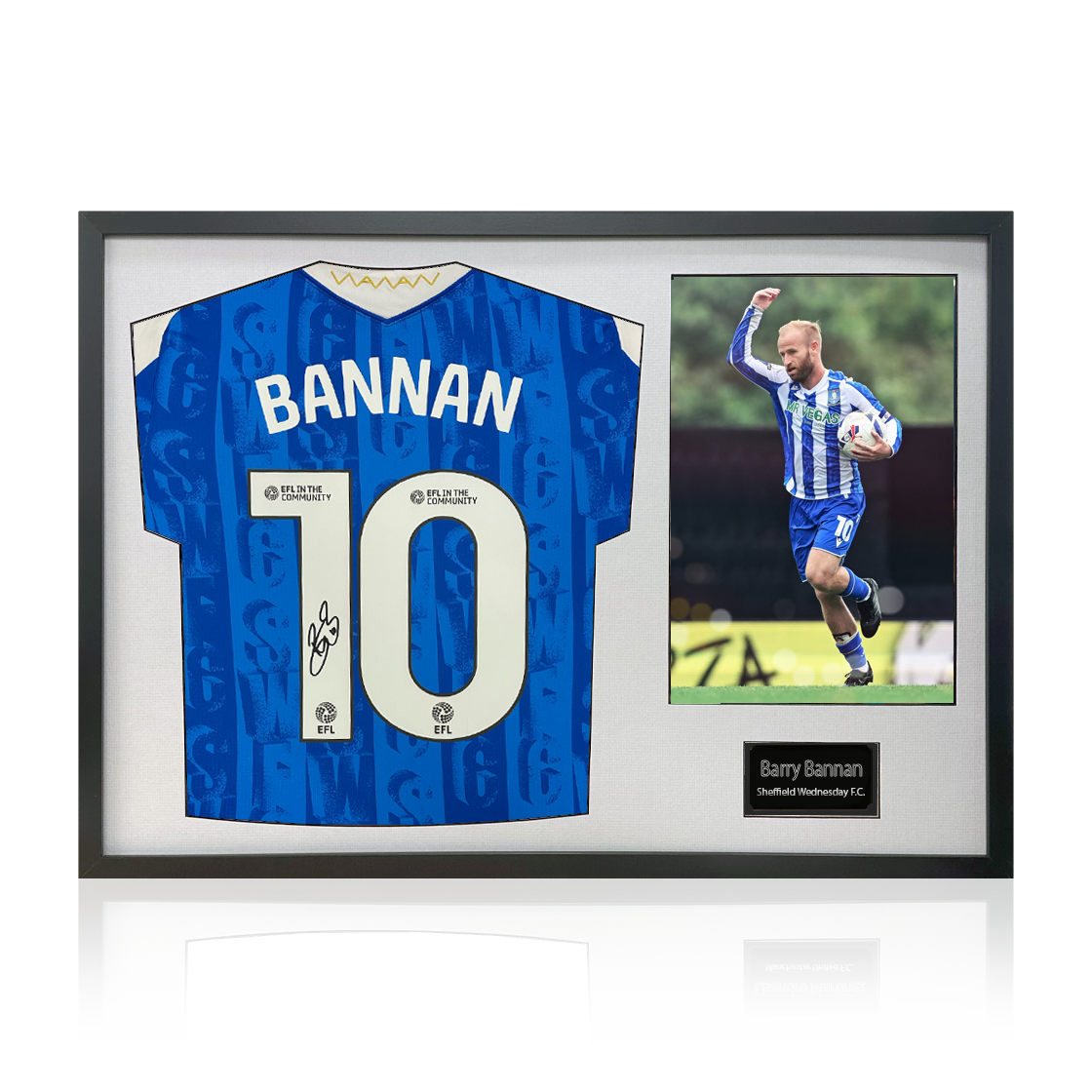 Barry Bannan Signed Sheffield Wednesday 25/26 Shirt Classic Frame