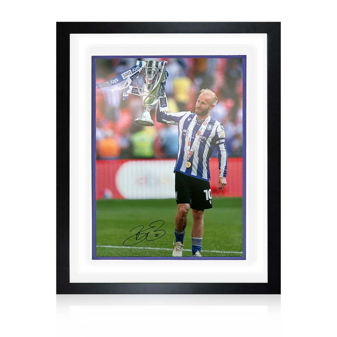 Barry Bannan Signed Sheffield Wednesday Play-Off Win Deluxe Mount Display