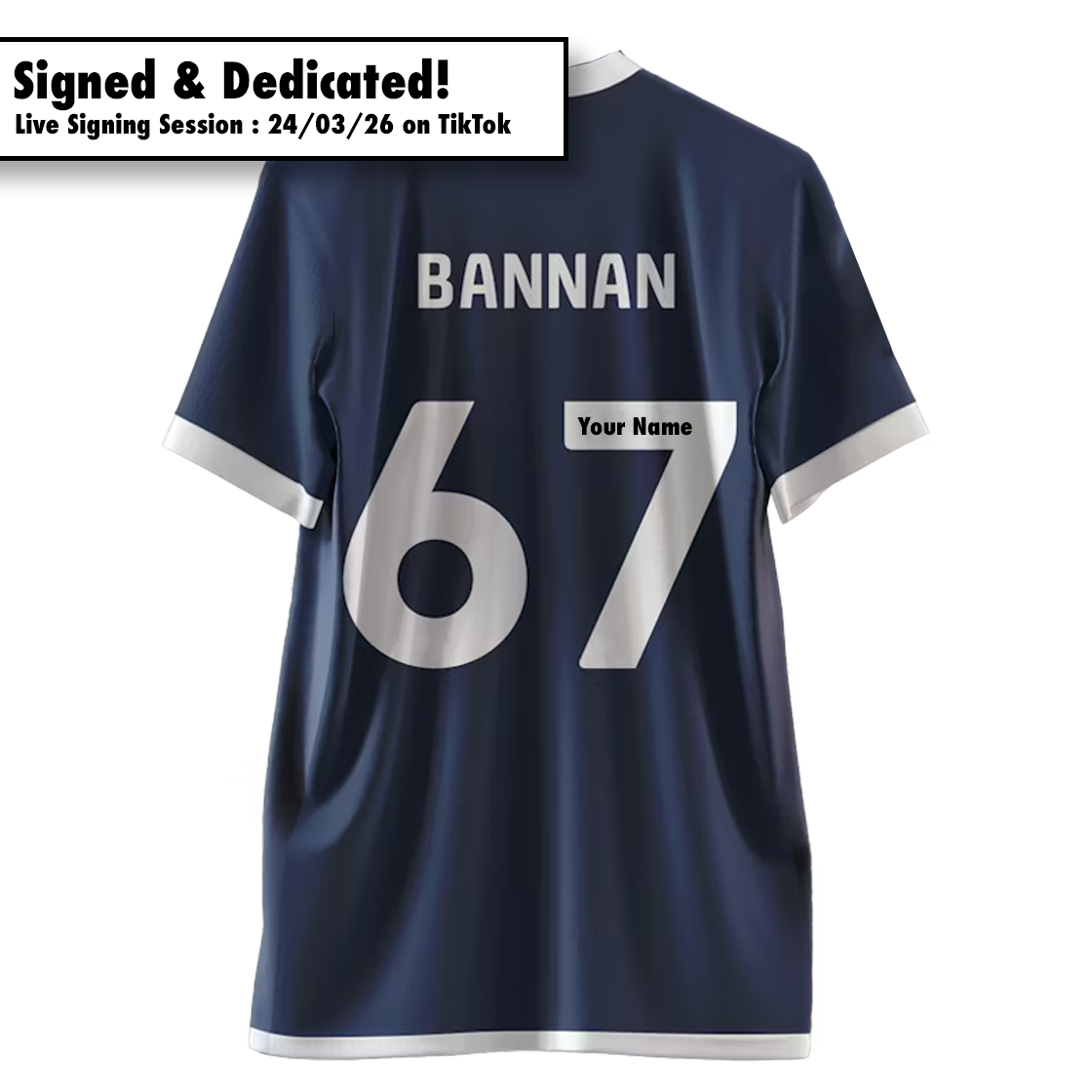 Barry Bannan Signed & Dedicated Millwall 25/26 Shirt
