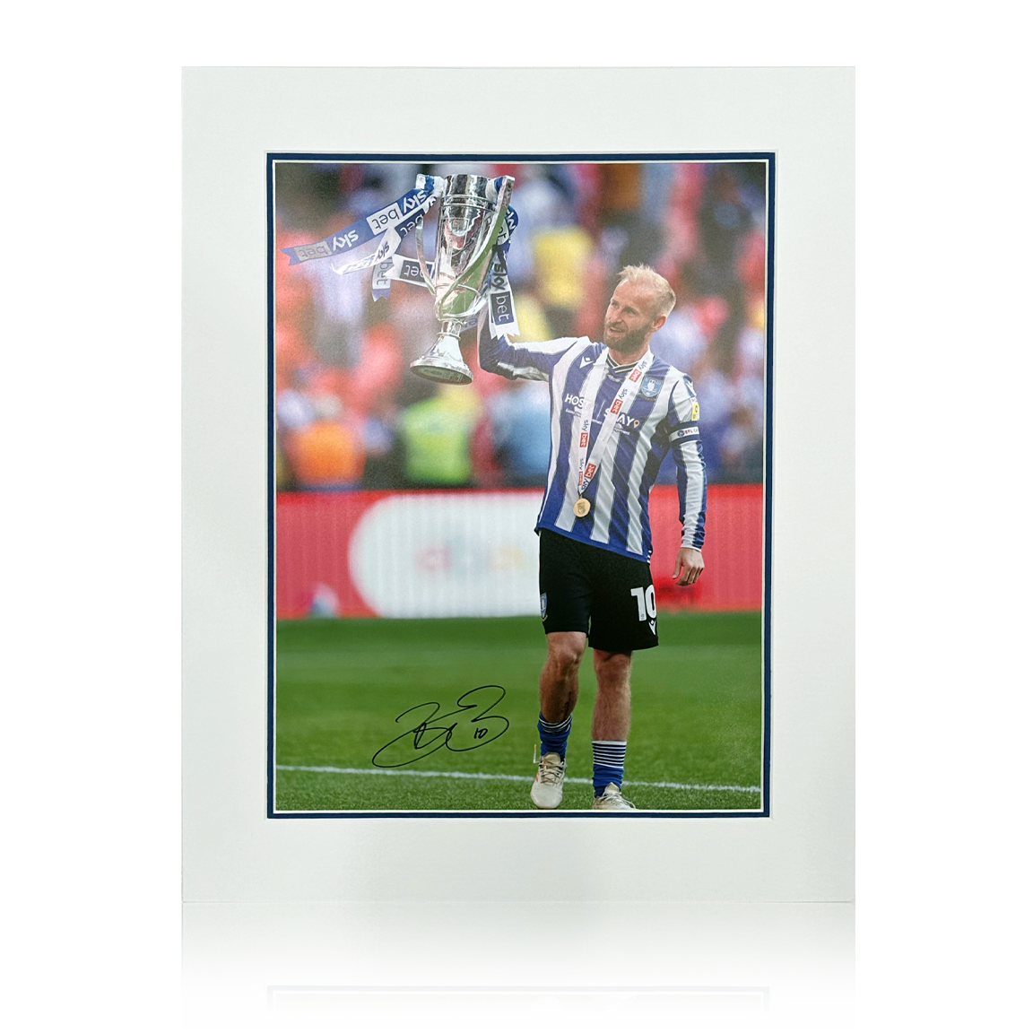 Barry Bannan Signed Sheffield Wednesday Play-Off Win Mount