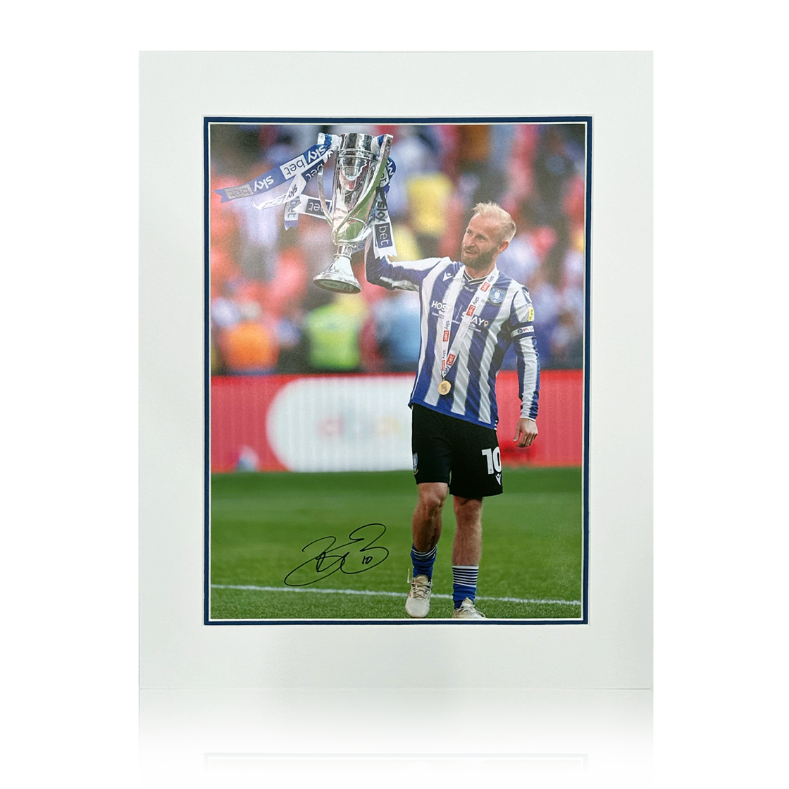 Barry Bannan Signed Sheffield Wednesday Play-Off Win Mount