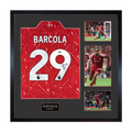 Bradley Barcola Signed Liverpool Shirt Elite Frame (ACG Cert)