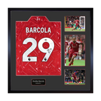 Bradley Barcola Signed Liverpool Shirt Elite Frame (ACG Cert)