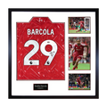 Bradley Barcola Signed Liverpool Shirt Elite Frame (ACG Cert)